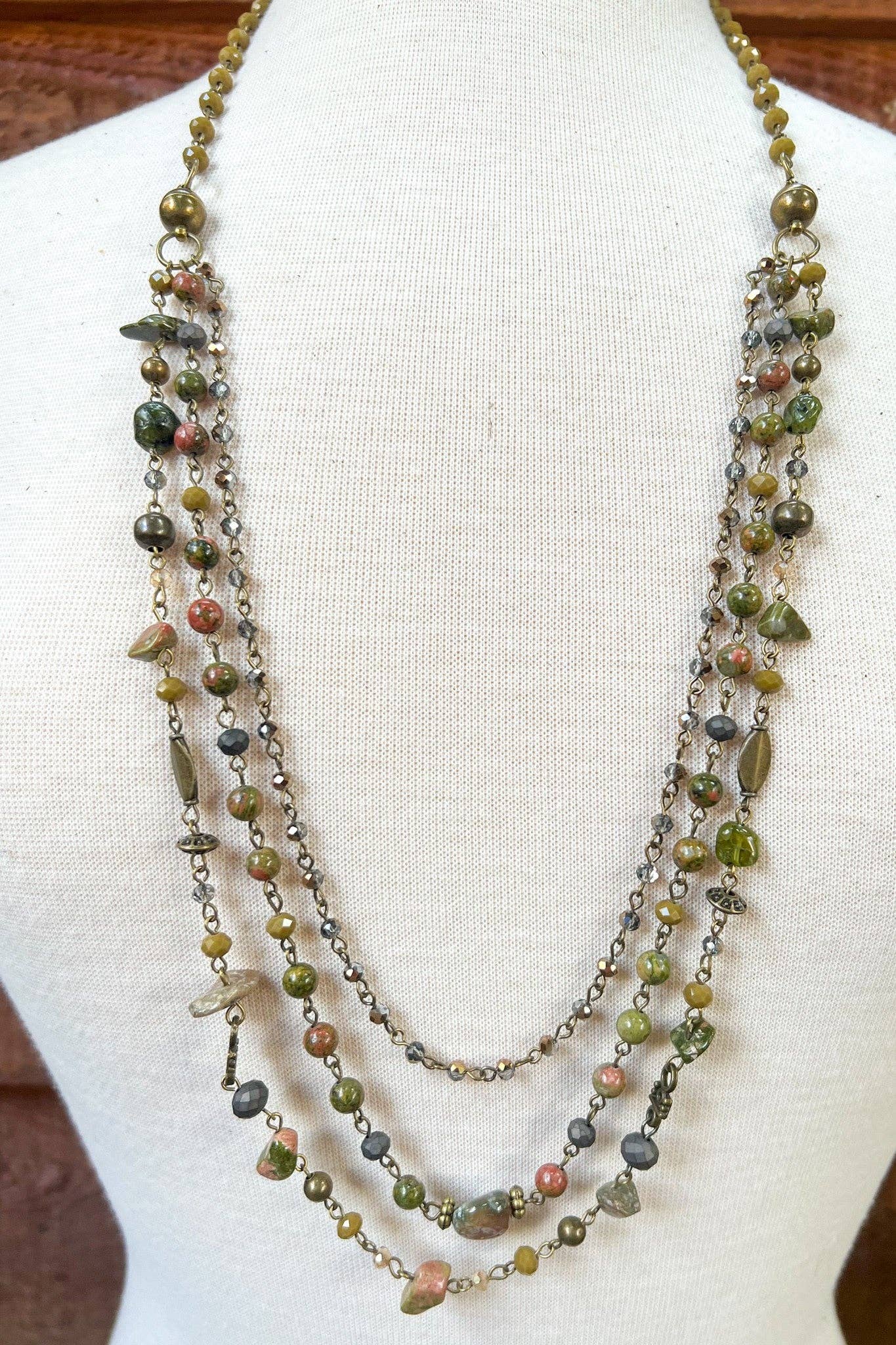 Medina Necklace Unakite