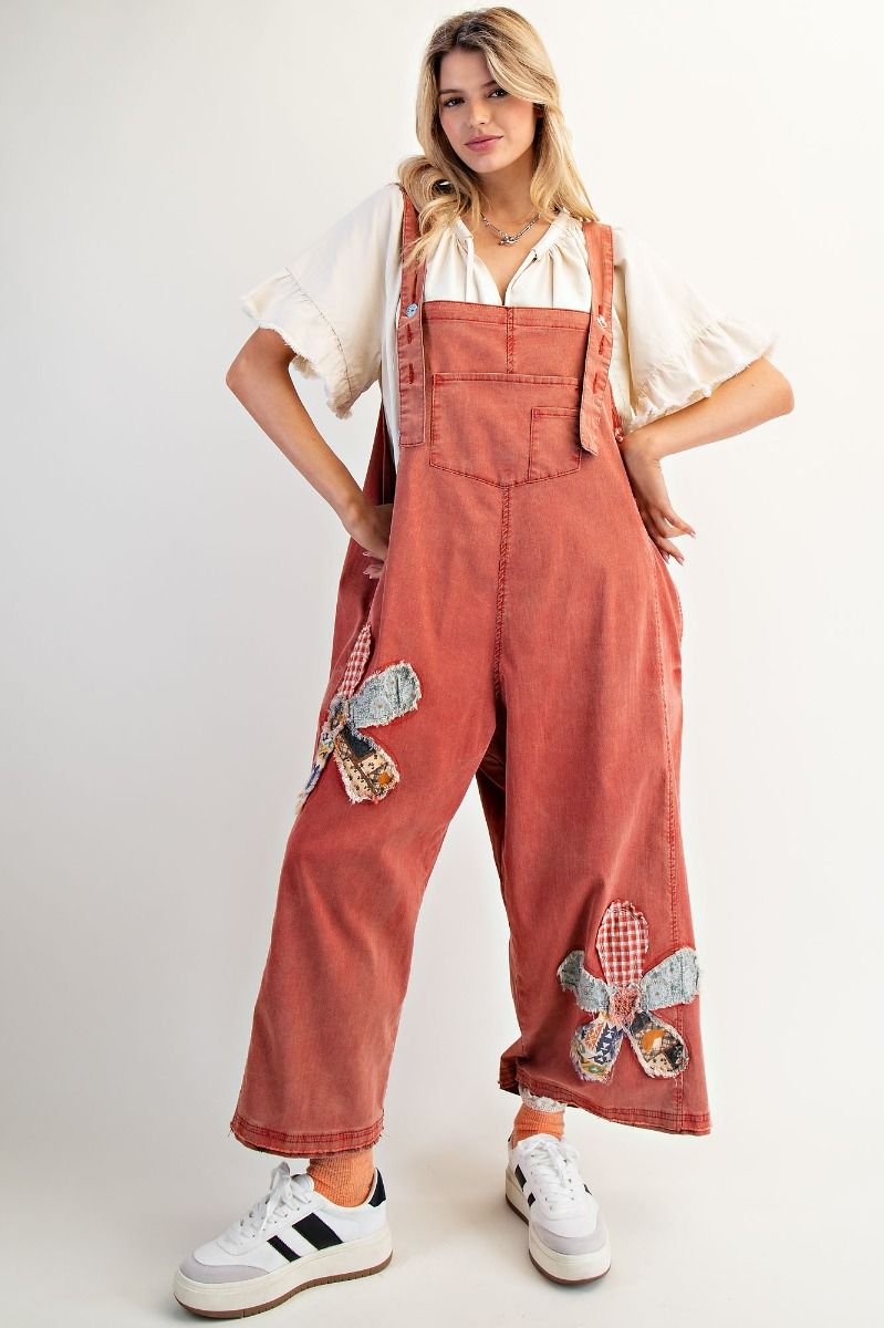 Quilt Flower Overalls