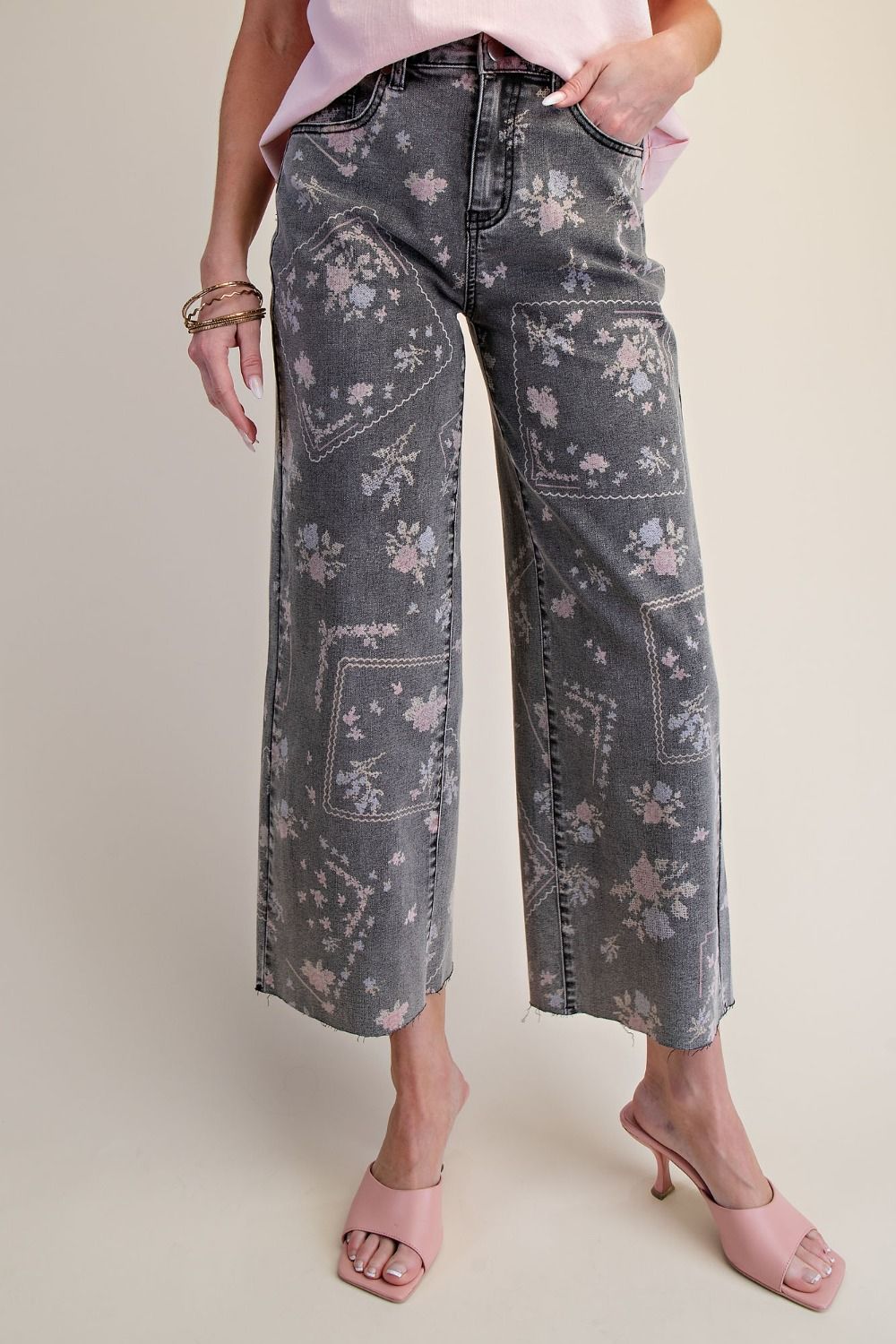 Needlepoint Print Pants