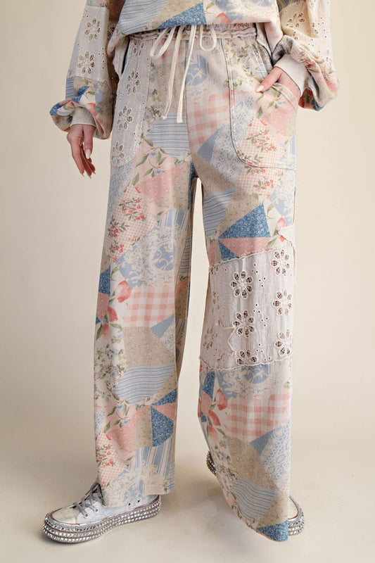 Lace Patchwork Star Pants