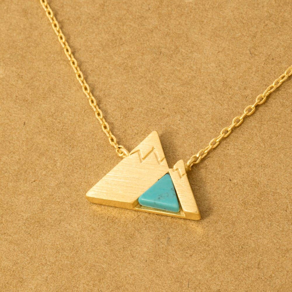 Stone Mountain Pendant Necklace: TQ