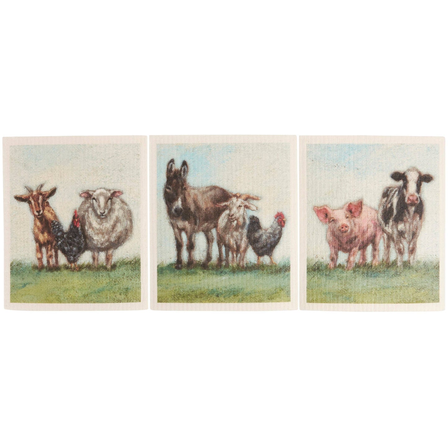 Farm Family Swedish Dishdloth Set