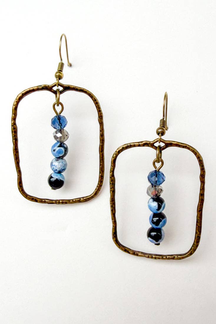 Suki Earrings: Gray Crystal