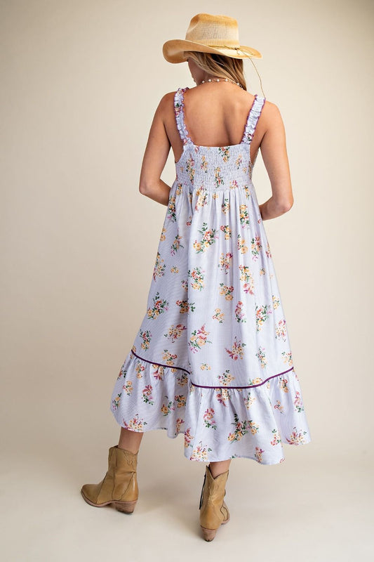 Striped Floral Dress