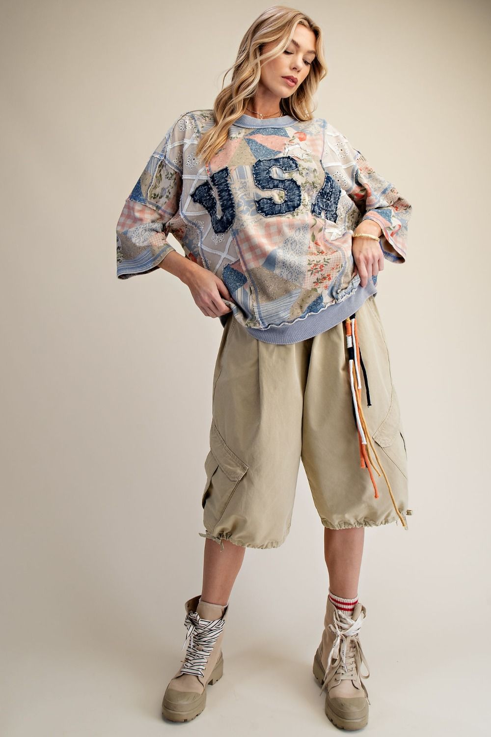 Patchwork USA Top