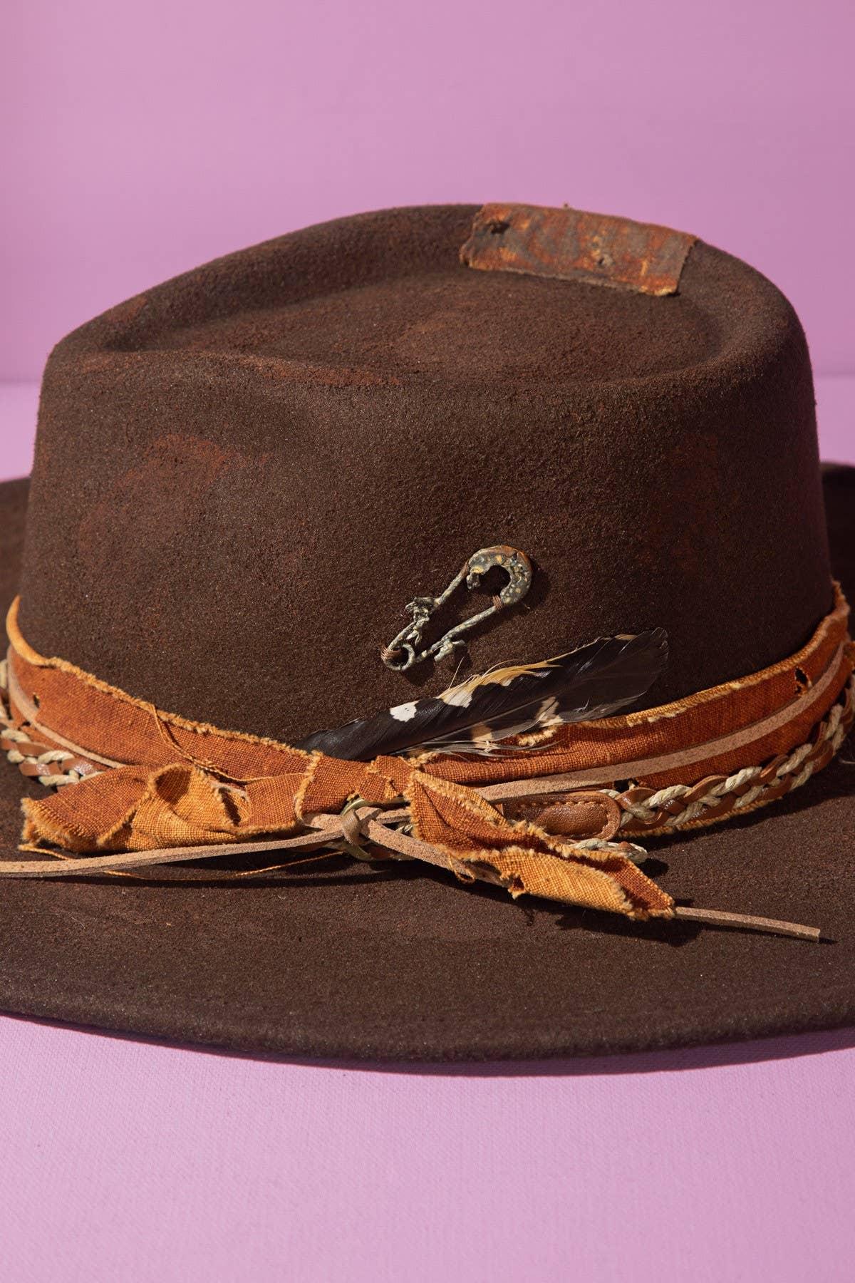 Vintage Versatile Shapeable Cowgirl & Fedora Hat : BRW-BROWN