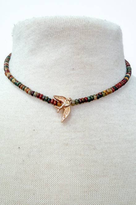 Lulu Necklace - Gray Agate