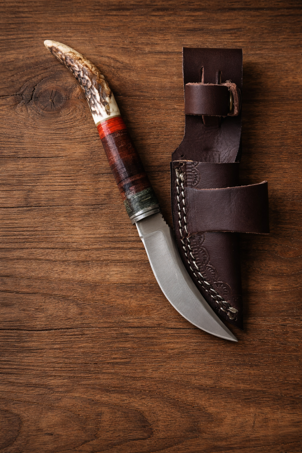 Titan Ridgeback Utility Knife – Stag Handle Edition