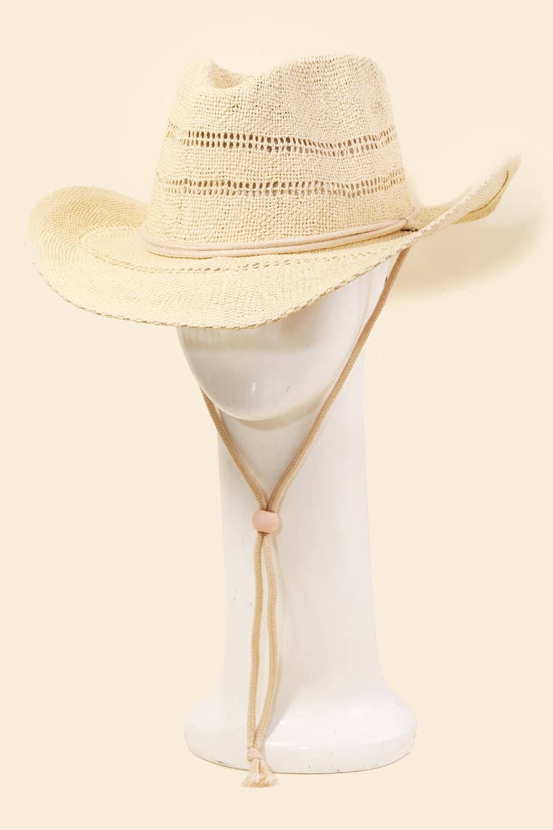 Straw Weave Western Cowboy Hat: KA