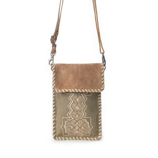 Myra Cheyenne Peaks Crossbody Bag in Dusty Olive: Dusty Olive