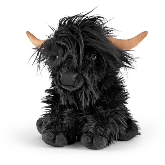 Living Nature Black Highland Cow Plush Stuffed Animal Toy