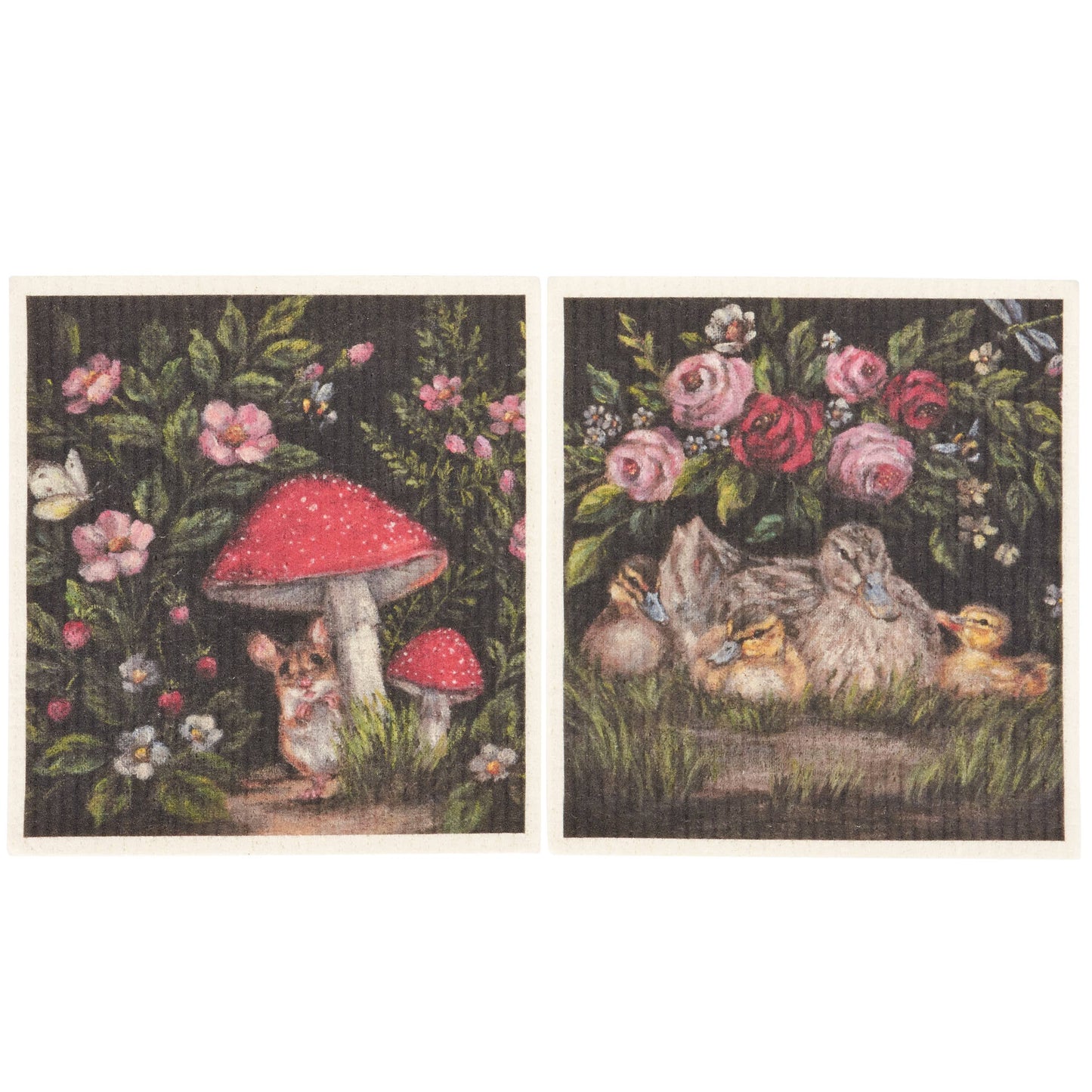 Woodland Friends Swedish Dishcloth Set