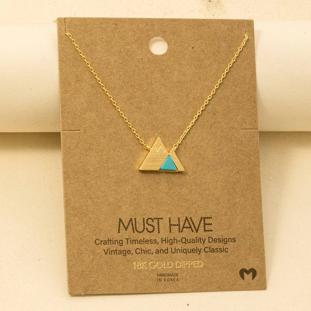 Stone Mountain Pendant Necklace: TQ