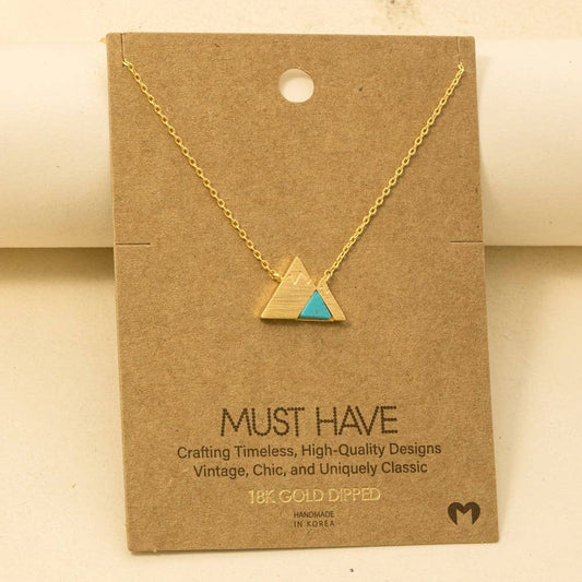 Stone Mountain Pendant Necklace: TQ
