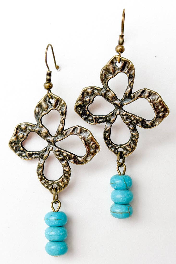 Nisha Earring - Turquoise Howlite
