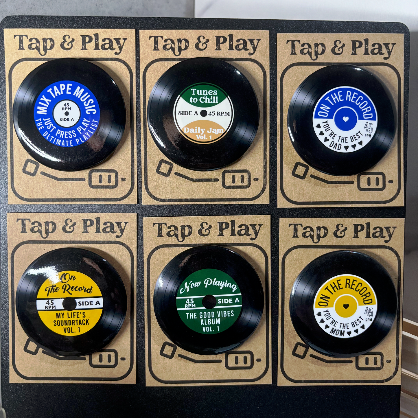 Tap and Play | Scannable Vinyl Record Magnets: My Life's Soundtrack / Magnet