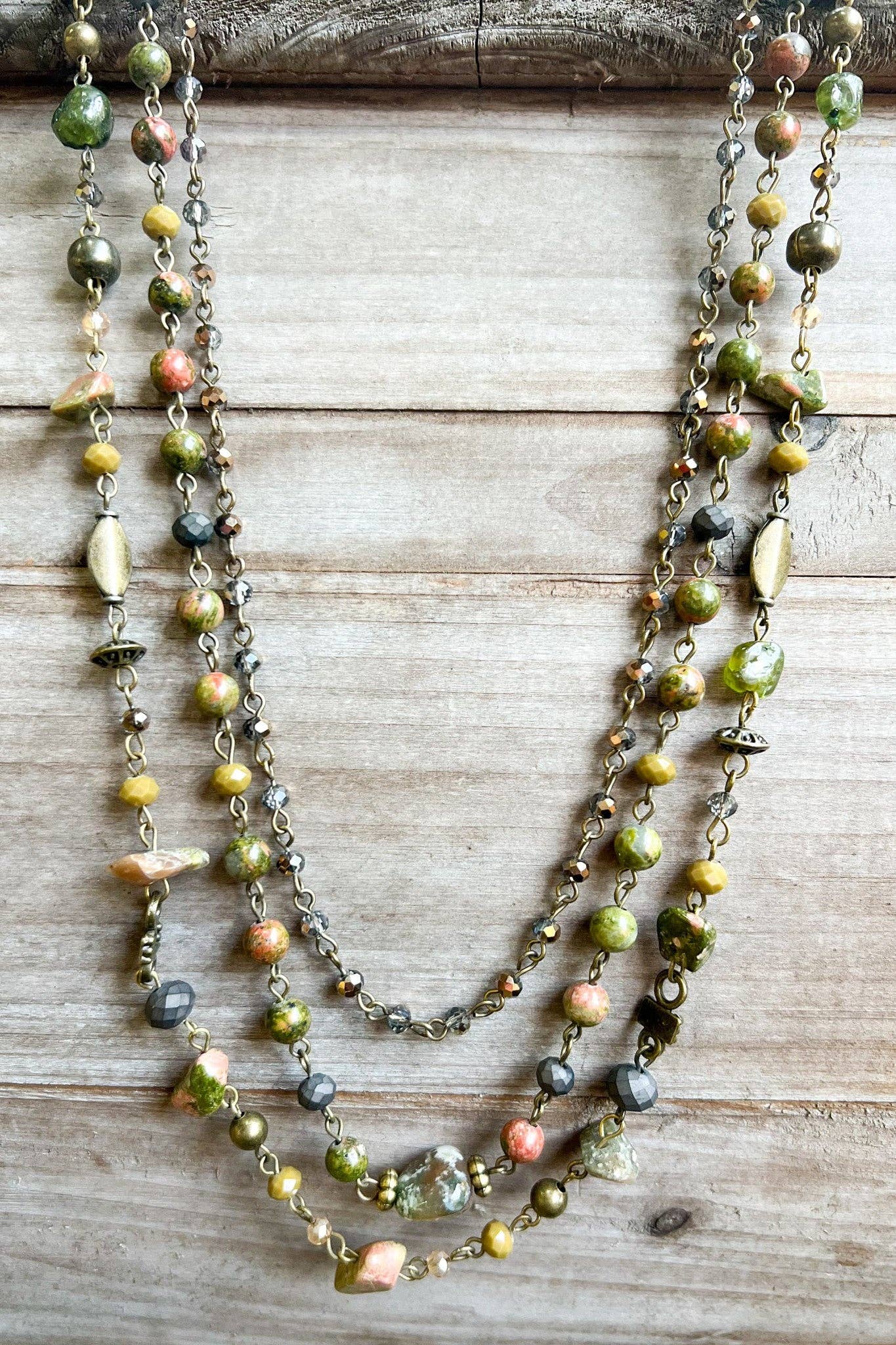 Medina Necklace Unakite
