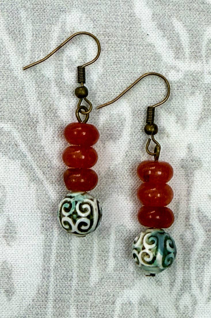 Georgia Earrings - Agate