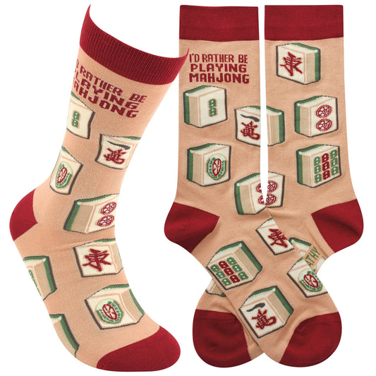 Rather Be Playing Mahjong Socks
