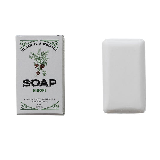 Hinoki Scented Olive Oil & Shea Butter Triple Milled Bar Soap, Made In The U.S.A.