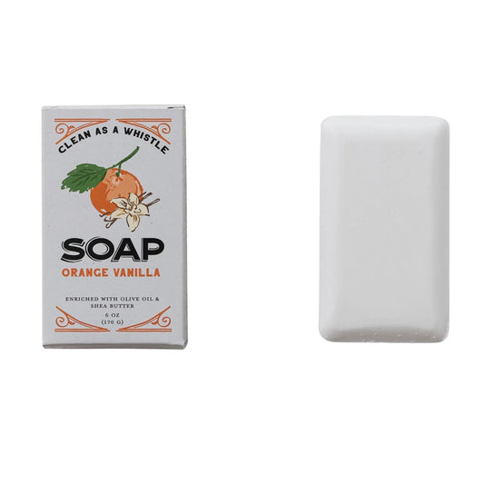 Orange Vanilla Scented Olive Oil & Shea Butter Triple Milled Bar Soap, Made In The U.S.A.