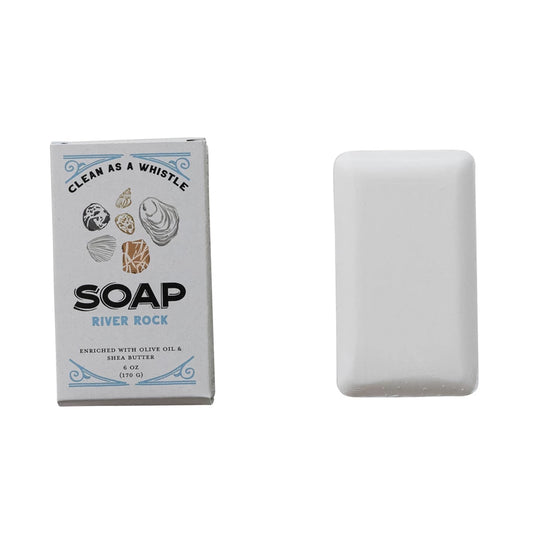 River Rock Scented Olive Oil & Shea Butter Triple Milled Bar Soap, Made In The U.S.A.