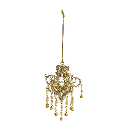 Handmade Metal, Glass & Acrylic Beaded Chandelier Ornament