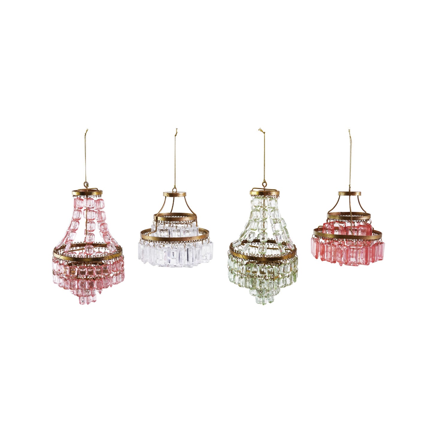3-3/4"H - 6-1/4"H Metal & Plastic Chandelier Ornament