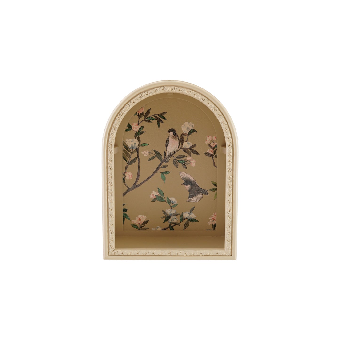 Arched Wall Shelf with Birds