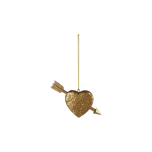 Resin Arrow Through Heart Ornament